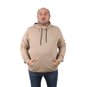 Moc Grande 22705 Bej Kapüşonlu Erkek Sweatshirt