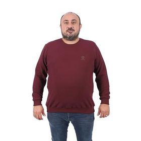 Moc Grande 22712 Bordo Büyük Beden Gipeli Casual Erkek Sweatshirt