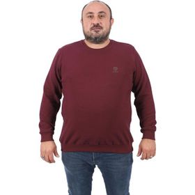 Moc Grande 22712 Bordo Büyük Beden Gipeli Casual Erkek Sweatshirt