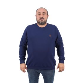 Moc Grande 22712 Indigo Büyük Beden Gipeli Casual Erkek Sweatshirt