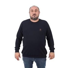 Moc Grande 22712 Lacivert Büyük Beden Gipeli Casual Erkek Sweatshirt