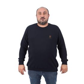 Moc Grande 22712 Lacivert Büyük Beden Gipeli Casual Erkek Sweatshirt