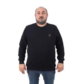 Moc Grande 22712 Siyah Büyük Beden Gipeli Casual Erkek Sweatshirt