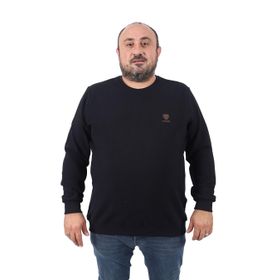 Moc Grande 22712 Siyah Büyük Beden Gipeli Casual Erkek Sweatshirt