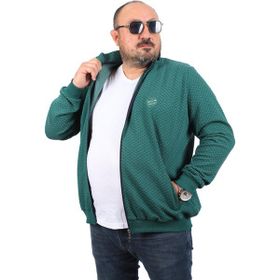 Moc Grande 22716 Impact Nefti Yeşili Büyük Beden Fermuarlı Hırka