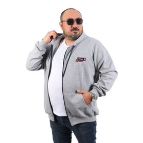Moc Grande 22724 Gri Ninety One Büyük Beden Kapüşonlu Erkek Sweatshirt