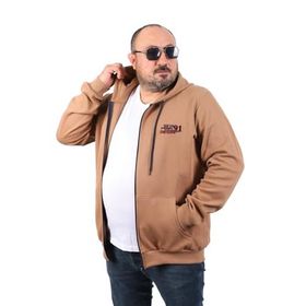 Moc Grande 22724 Kahve Ninety One Büyük Beden Kapüşonlu Erkek Sweatshirt