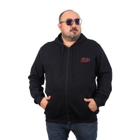 Moc Grande 22724 Siyah Ninety One Büyük Beden Kapüşonlu Erkek Sweatshirt