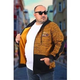 Moc Grande 22726 Hardal Büyük Beden Frontier Erkek Sweatshirt