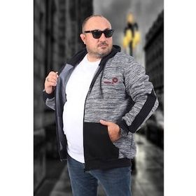 Moc Grande 22726 Hardal Büyük Beden Frontier Erkek Sweatshirt