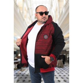 Moc Grande 22727 Bordo Büyük Beden New York College Erkek Sweatshirt