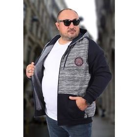 Moc Grande 22727 Bordo Büyük Beden New York College Erkek Sweatshirt