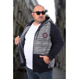 Moc Grande 22727 Lacivert Büyük Beden New York College Erkek Sweatshirt