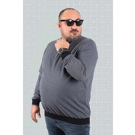 Moc Grande 22729 Antrasit Büyük Beden Uzun Kol Erkek T-Shirt
