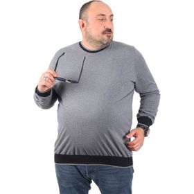 Moc Grande 22729 Füme Büyük Beden Uzun Kol Erkek T-Shirt