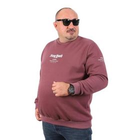 Moc Grande 22730 Lila Bisiklet Yaka Stray South Erkek Sweatshirt