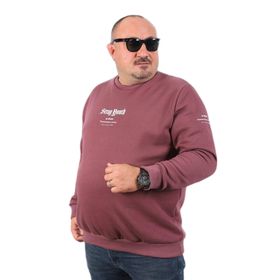 Moc Grande 22730 Lila Bisiklet Yaka Stray South Erkek Sweatshirt