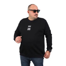 Moc Grande 22734 Siyah Büyük Beden Make Good Unisex Sweatshirt
