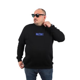 Moc Grande 22735 Siyah Büyük Beden Malcomx Erkek Sweatshirt