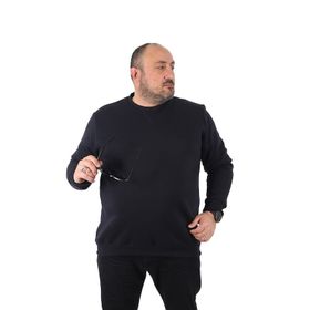 Moc Grande 22742 Lacivert Büyük Beden V Design Erkek Sweatshirt