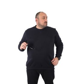 Moc Grande 22742 Lacivert Büyük Beden V Design Erkek Sweatshirt