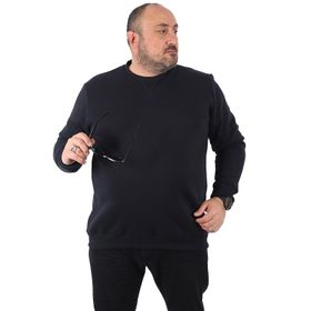 Moc Grande 22742 Lacivert Büyük Beden V Design Erkek Sweatshirt