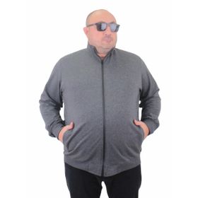 Moc Grande 22750 Gri Melanj Fermuarlı Erkek Sweatshirt