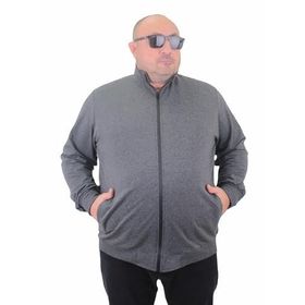 Moc Grande 22750 Gri Melanj Fermuarlı Erkek Sweatshirt