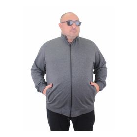 Moc Grande 22750 Gri Melanj Fermuarlı Erkek Sweatshirt