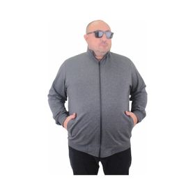 Moc Grande 22750 Gri Melanj Fermuarlı Erkek Sweatshirt