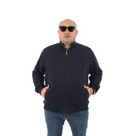 Moc Grande 22750 Lacivert Büyük Beden Basic Mevsimlik Fermuarlı Erkek Sweatshirt