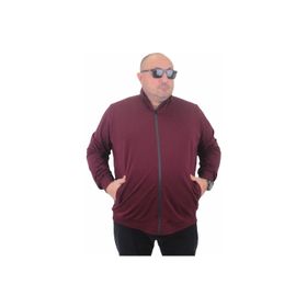 Moc Grande 22750 Mürdüm Fermuarlı Erkek Sweatshirt
