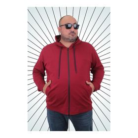 Moc Grande 22751 Bordo Kapüşonlu Fermuarlı Erkek Sweatshirt