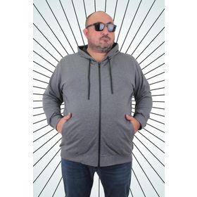 Moc Grande 22751 Gri Melanj Kapüşonlu Erkek Sweatshirt