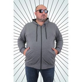 Moc Grande 22751 Gri Melanj Kapüşonlu Erkek Sweatshirt