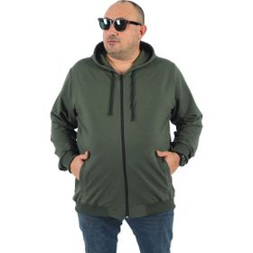 Moc Grande 22751 Haki Kapüşonlu Fermuarlı Erkek Sweatshirt