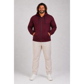 Moc Grande 22751 Mürdüm Kapüşonlu Fermuarlı Erkek Sweatshirt