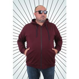 Moc Grande 22751 Mürdüm Kapüşonlu Fermuarlı Erkek Sweatshirt