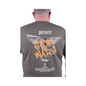 Moc Grande 23100 Peace Büyük Beden Haki Erkek T-shirt
