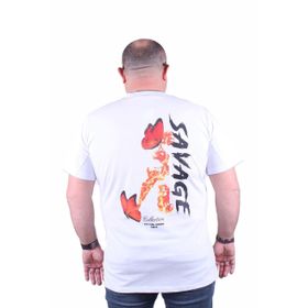 Moc Grande 23101 Savage Büyük Beden Beyaz Erkek T-shirt