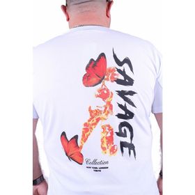 Moc Grande 23101 Savage Büyük Beden Beyaz Erkek T-shirt