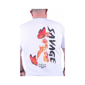 Moc Grande 23101 Savage Büyük Beden Beyaz Erkek T-shirt
