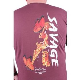 Moc Grande 23101 Savage Büyük Beden Eflatun Erkek T-shirt