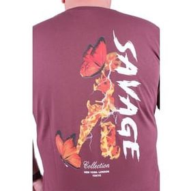 Moc Grande 23101 Savage Büyük Beden Eflatun Erkek T-shirt
