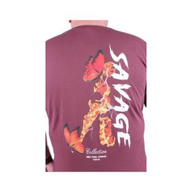 Moc Grande 23101 Savage Büyük Beden Eflatun Erkek T-shirt