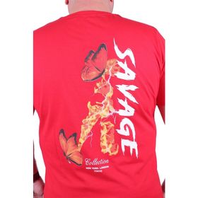 Moc Grande 23101 Savage Büyük Beden Kırmızı Erkek T-shirt
