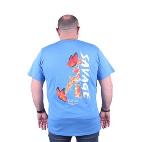 Moc Grande 23101 Savage Büyük Beden Mavi Erkek T-shirt