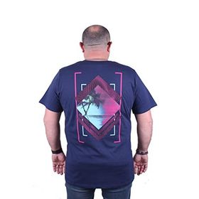 Moc Grande 23103 İsland Büyük Beden Marin Erkek T-shirt
