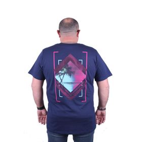 Moc Grande 23103 İsland Büyük Beden Marin Erkek T-shirt