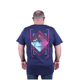Moc Grande 23103 İsland Büyük Beden Marin Erkek T-shirt